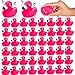 Goaste 50 Pieces Flamingo Rubber Ducks Bulk Pink Flamingo Bath Toys Cute Floating Squeaky Bathtub Ducks for Baby Shower Birthday Party Cake Decoration Classroom Prizes - Image 2