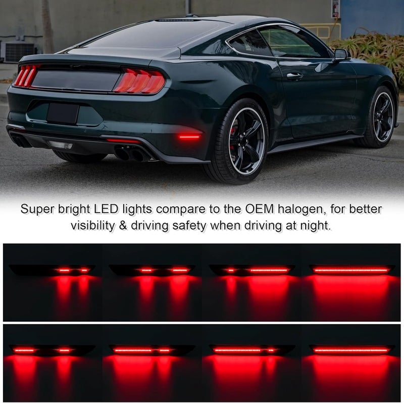 SHINEFIT Sequential LED Rear Side Marker Light for Mustang 2015-2023 - Image 2