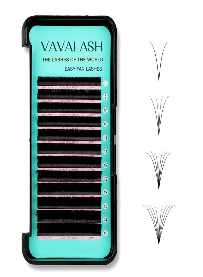 VAVALASH Eyelash Extension Supplies D Curl 0.05 Rapid Volume Lash Extensions Easy Fan 3D 4D 5D 6D 7D 10D Automatic Blooming Flower Lashes Self Fanning Lashes Russian Volume Individual Lashes （D-0.05,13mm） - Image 1