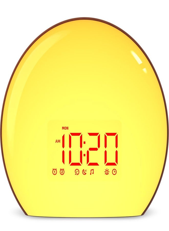Magicteam Sunrise Alarm Clock Wake Up Clock Natural Sunset Simulation 21 Soothing Sounds Dual Alarm 6 Times Snooze 28 Ringtones Dimmable 12 Colors Night Light 10 Timer Options Adjustable Volume - Image 1