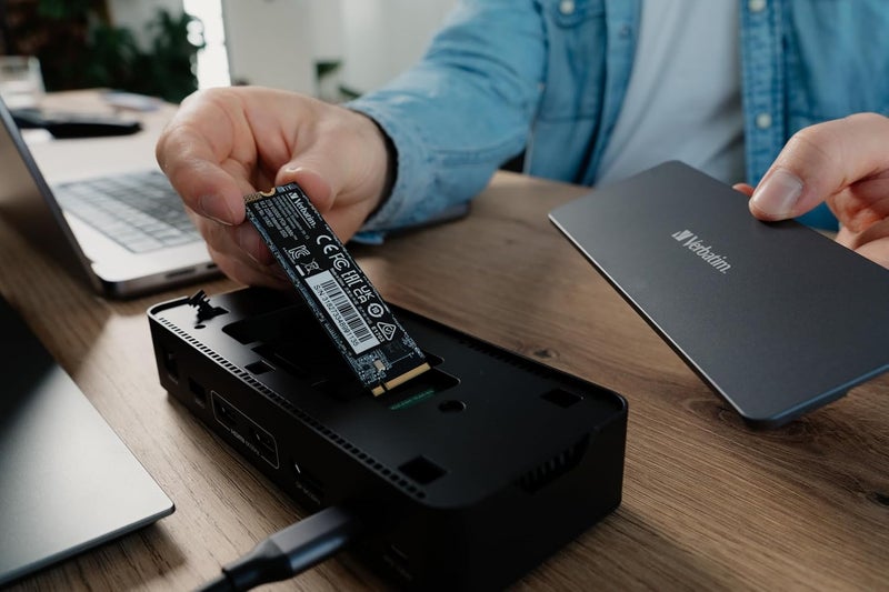 فيرباتيم Vi5000 NVMe M.2 SSD داخلي، قرص تخزين داخلي SSD بسعة 1TB وواجهة PCIe Gen 4، قرص الحالة الصلبة لأجهزة الألعاب وPlaystation 5، أسود - Image 4