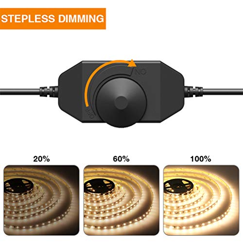 Onforu Warm LED Strip Lights,Onforu16.4ft Dimmable Strip Lighting,3000K 5m 12v Tape Light, 2835 LEDs Flexible Warm White Rope Light for Home,Kitchen,Under Cabinet,Bedroom, Christmas Decor, Non-Waterproof - Image 4
