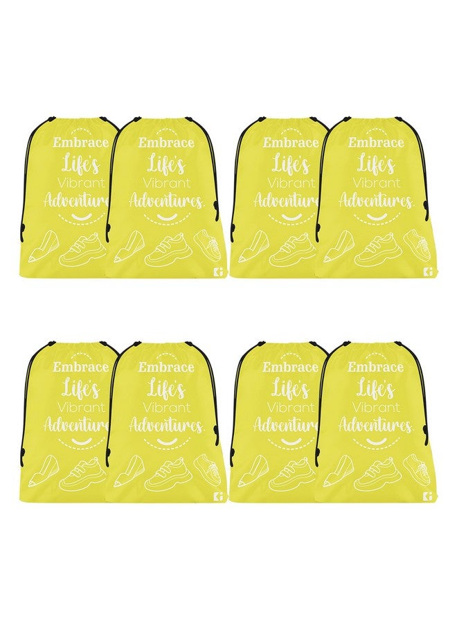 Kuber Industries Kuber Industries Pack of 8 Travel Packing Bags for Clothes|Travel Pouches|Packing Cubes Travel Organizer|Storage Organizer Bags for Travel-Hiking-Adventure|Laundry-Toiletry Bag|Small|Yellow  - Image 1