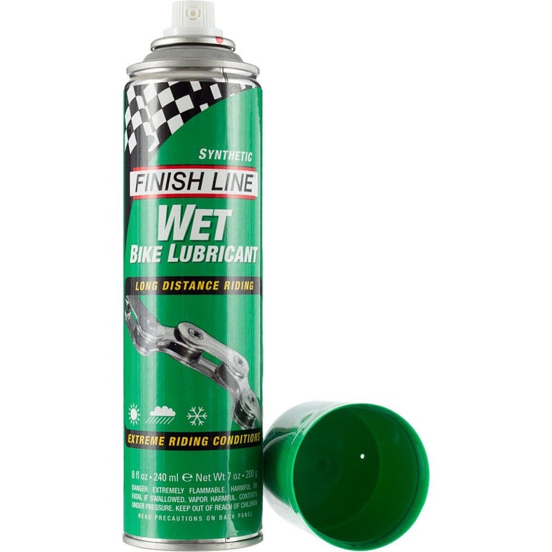 زيت تشحيم سلسلة الدراجة Finish Line WET 2oz زجاجة ضغط قطرة