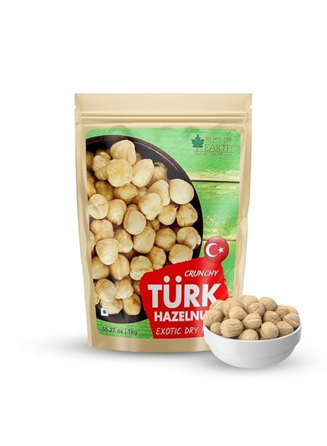 BLISS OF EARTH Turkish Hazelnuts Raw Dehulled 1kg - Image 1