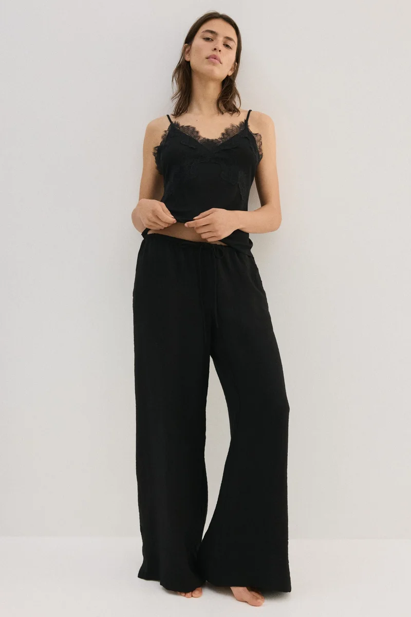 H&M Viscose-blend drawstring trousers