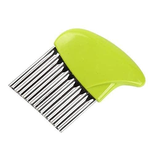 Divinext Potato Knife Crinkle Cutter, Stainless Steel Wavy Chopper, French Fries Maker, 18 X 11 X 1 cm, Multi-Color - Image 1