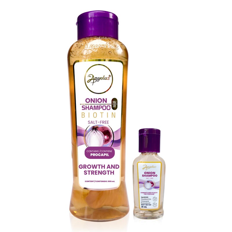 ANYELUZ Kit Duo Onion Shampoo  Mini Travel Size Hair Care  Hydration OilControl  Deep Cleansing ShineEnhancing  Strengthening Formula Natural Extracts All Hair Types
