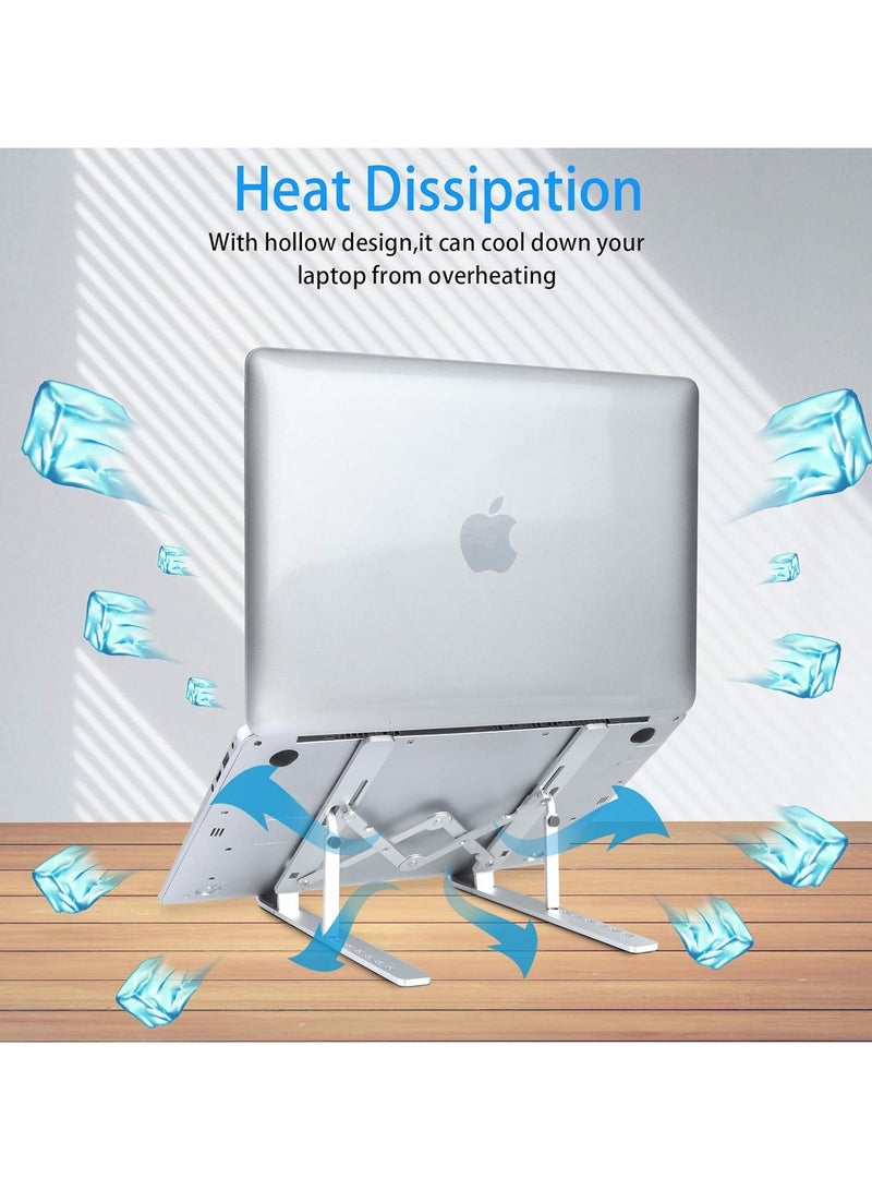 Aluminium Laptop Stand for Desk Adjustable Computer Holder Table, Home and Travel Notebook Stand Reading Holder  - Image 4
