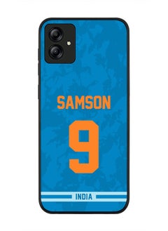Rugged Black Edge Case for Samsung Galaxy A04, Slim fit Soft Case Flexible Rubber Edges Thin Cover - Player Name - Sanju Samson, Jersey Number- 9