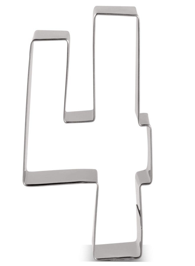 LILIAO Number 4 Cookie Fondant Biscuit Cutter for Birthday/Anniversary/Special Day - 2.6 x 3.6 inches - Stainless Steel - Image 5