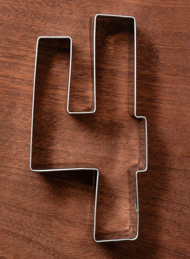 LILIAO Number 4 Cookie Fondant Biscuit Cutter for Birthday/Anniversary/Special Day - 2.6 x 3.6 inches - Stainless Steel - Image 2