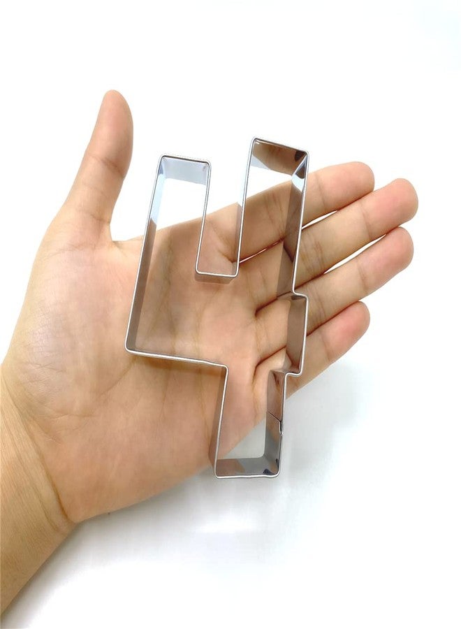 LILIAO Number 4 Cookie Fondant Biscuit Cutter for Birthday/Anniversary/Special Day - 2.6 x 3.6 inches - Stainless Steel - Image 3