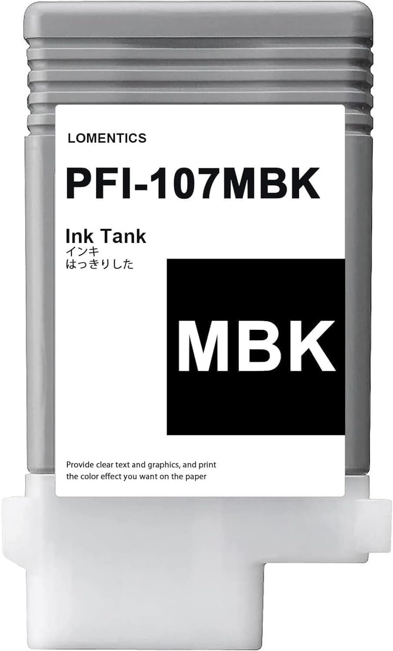 LOMENTICS PFI-107 130ml Ink Tank (2-Pack, Matte Black) Lometic Compatible PFI-107MBK Ink Replacement for iPF680/685/780/785 Printer - Image 2