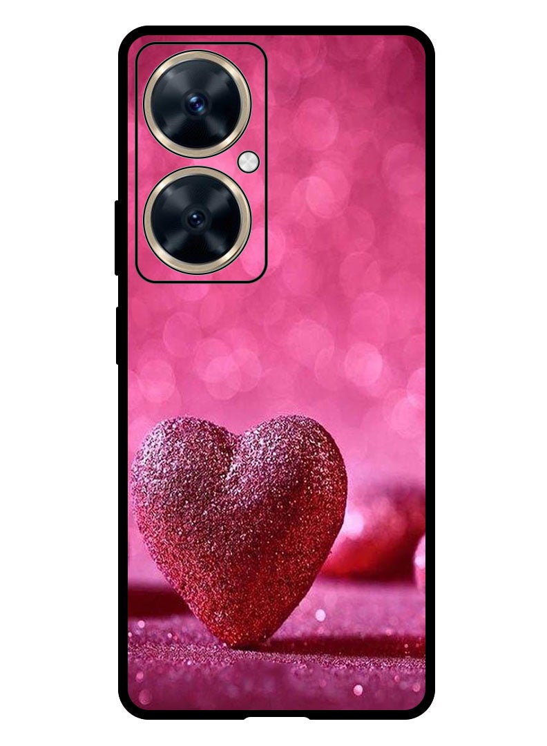 Theodor Protective Case Anti Scratch Shock Proof Bumper Cover For Huawei Nova 11i Dark Pink Gliter Heart - Image 1