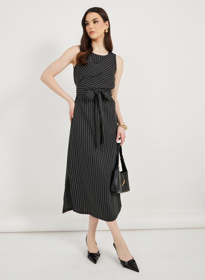 Styli Striped Tie-Waist Dress - Image 2