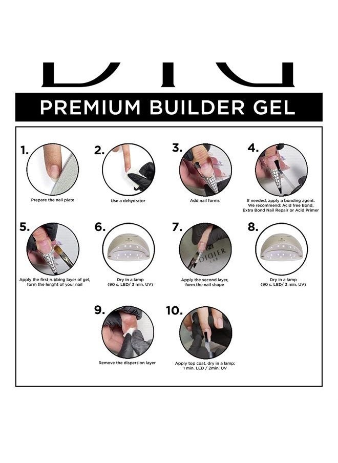 DIDIER LAB - Builder Gel Rosa - Hard Gel Builder for Nails Extension - Nail Strengthener Hardener - Nail Art - Nail Extension Builder gel For Professional and Beginners - UV LED Lamp - 0.53oz - Image 1