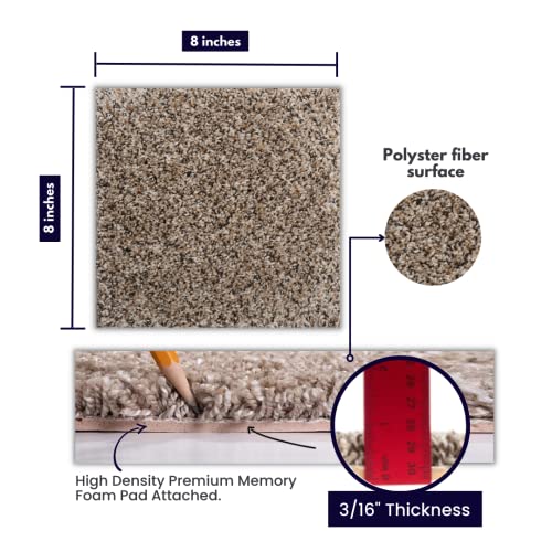 SMART SQUARES THE SIMPLE FLOORING SOLUTION Smart Squares Walk in The Park Premium Made in The USA Carpet Tiles 18x18 Inch, Soft Padded, Seamless Appearance, Peel and Stick for Easy DIY Installation (760 Gemstone, Sample (8” x 8”)) - Image 2