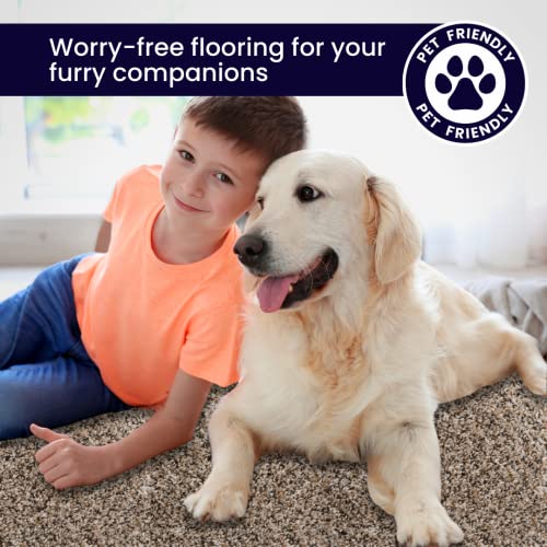 SMART SQUARES THE SIMPLE FLOORING SOLUTION Smart Squares Walk in The Park Premium Made in The USA Carpet Tiles 18x18 Inch, Soft Padded, Seamless Appearance, Peel and Stick for Easy DIY Installation (760 Gemstone, Sample (8” x 8”)) - Image 5