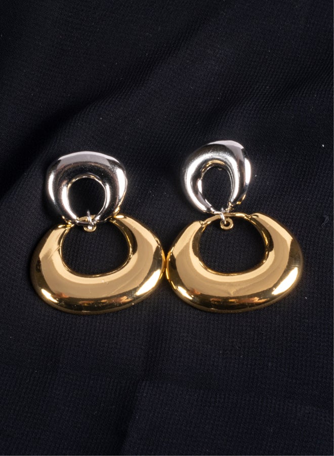The Black Pearl Accessories Silver/Gold Stainless Steel Earring - Image 2