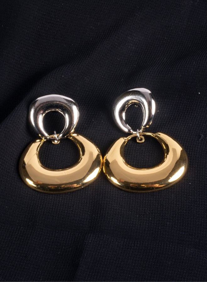 The Black Pearl Accessories Silver/Gold Stainless Steel Earring - Image 1