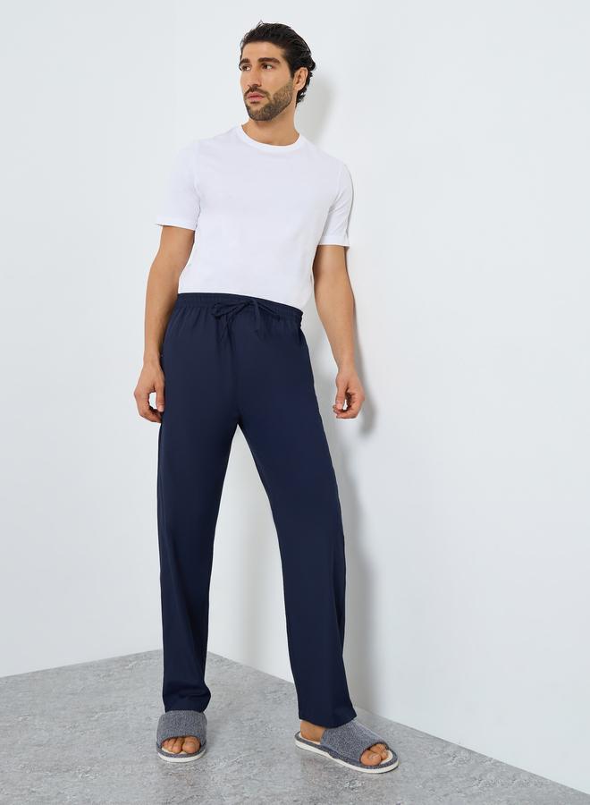 ستايلي بنطلون بيجامة رجالي بقصة مريحة منسوج - Image 2