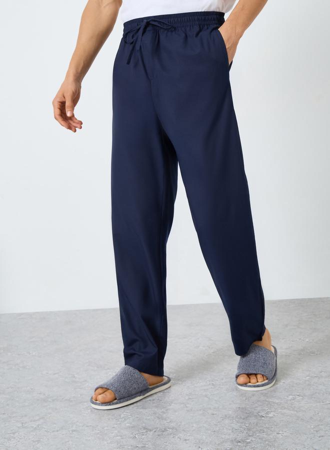 ستايلي بنطلون بيجامة رجالي بقصة مريحة منسوج - Image 1