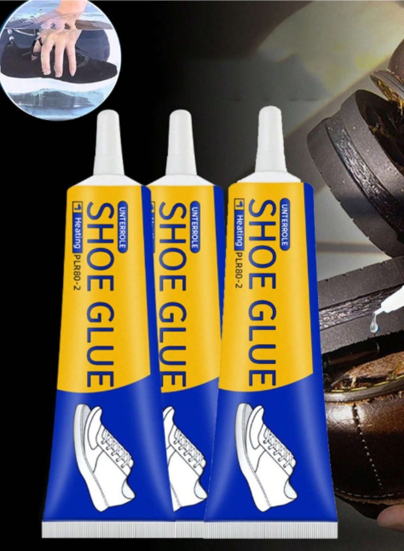 3 Pieces Of Transparent, Slow-Drying, Waterproof Shoe Repair Glue Suitable For All Types Of Shoes. - Image 1