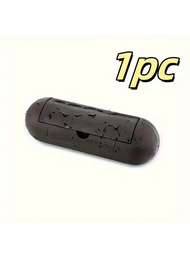 صندوق توصيل الكابل الأسود المقاوم للماء، غطاء حماية خط تمديد الطاقة الخارجي - Image 1