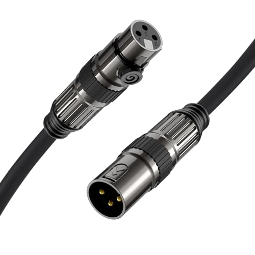 FORE 3.3 Feet 1-Pack XLR to XLR Cables, XLR Microphone Cable, Oxygen-Free Copper (OFC) XLR Male to Female Cord, Mic Cord, XLR Speaker Cables,Color Gunmetal Grey & Black - 1 Pack 3.3 Feet - Image 4
