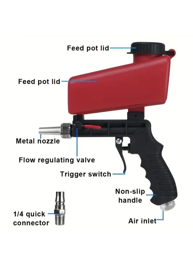 Portable Air Sandblasting Gun Kit 1pc For Rust Removal And Surface Preparation - Image 5