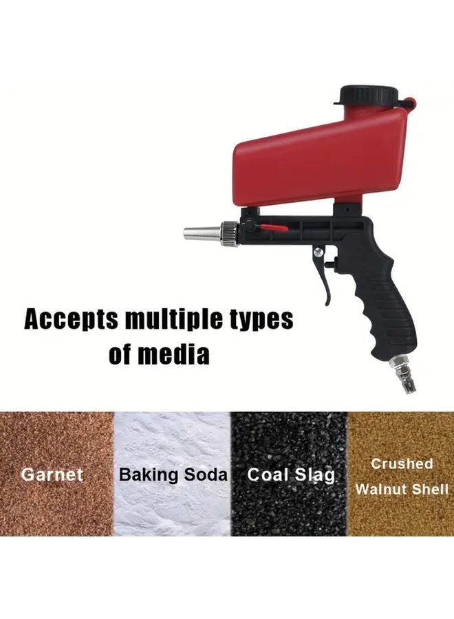Portable Air Sandblasting Gun Kit 1pc For Rust Removal And Surface Preparation - Image 3