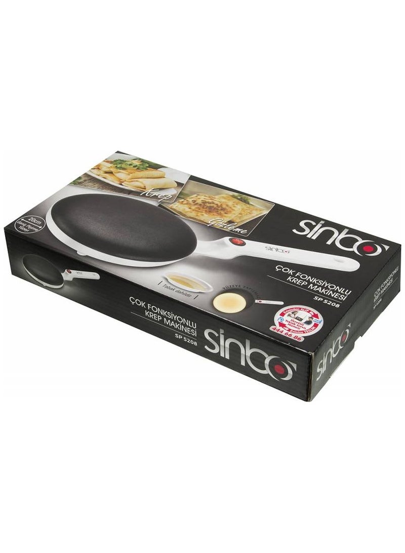 Sinbo Crepe Maker With Handle Non-stick Electric Round Pancake Pan Crepe Machine - Image 4