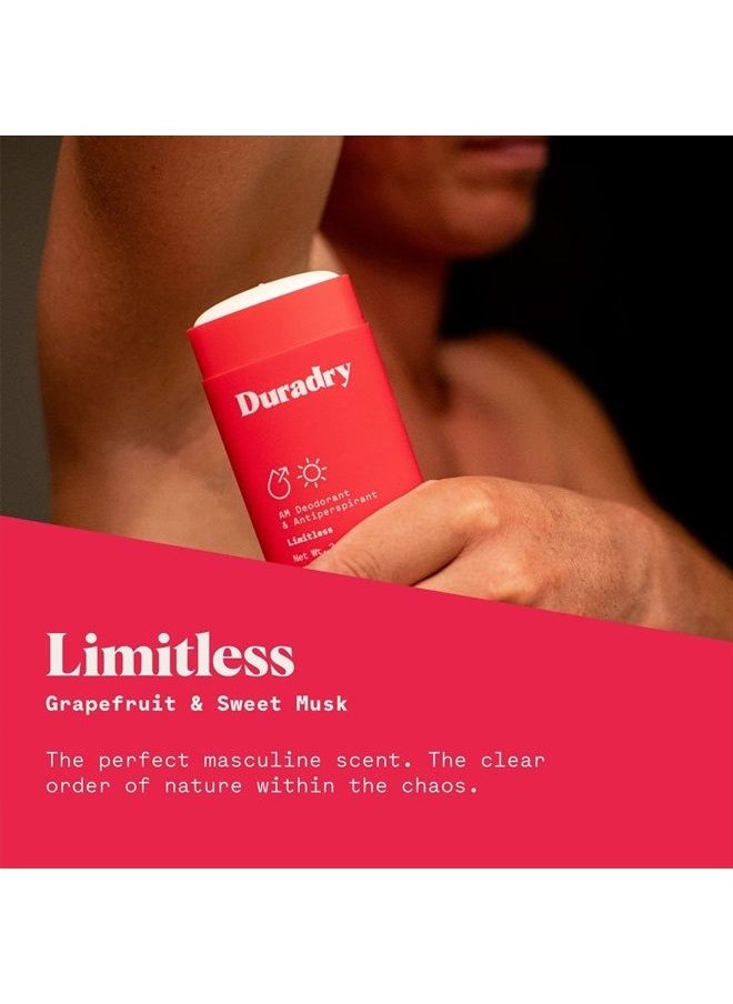 duradry - AM Deodorant & Antiperspirant - Prescription Strength Deodorant for Hyperhidrosis, Antiperspirant for Women & Men, Armpit Sweat Protection, Silicone-free - Limitless, 2.3 Oz (Pack of 3) - Image 1