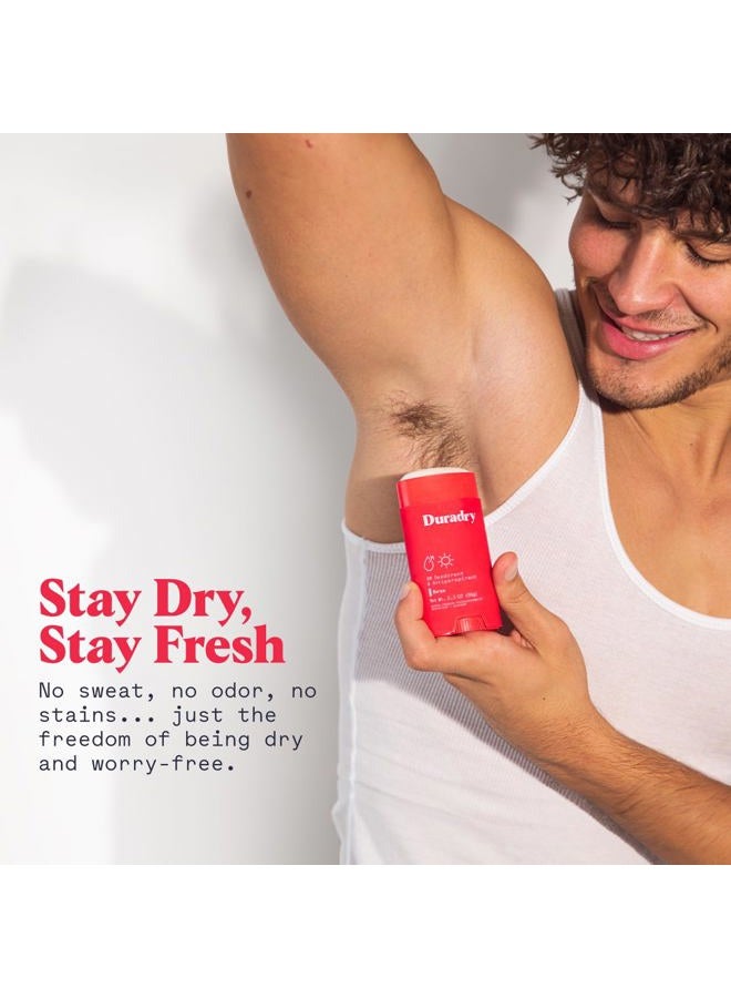 duradry مزيل العرق ومضاد التعرق AM - مزيل عرق بقوة وصفة طبية لعلاج التعرق المفرط، مضاد للتعرق للنساء والرجال، حماية من عرق الإبط، خالٍ من السيليكون - Limitless، 2.3 أونصة (عبوة من 3 قطع) - Image 2