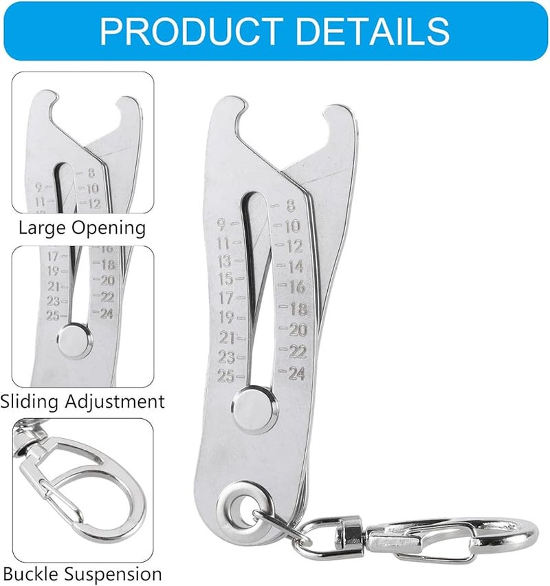 Portable Thread Size Checker Keychain Tool For Nuts Bolts Quick Measurement Gauge - Image 5