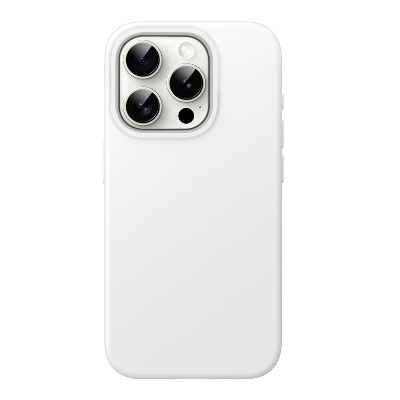 JETech Silicone Case for iPhone 15 Pro Max 67Inch SilkySoft Touch FullBody Protective Phone Case Shockproof Cover White - Image 2