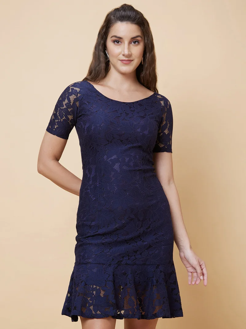 جلو باص Women Self Design Sheath Dress