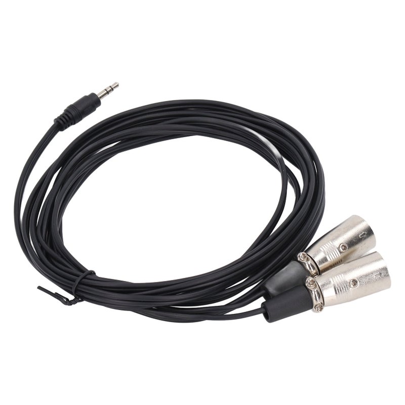 3.5mm Male to Dual XLR Male Cable 10 Feet TRS to Dual XLR Y Splitter Stereo Microphone Adapter Cable for Speaker MP3 MP4 - Image 2