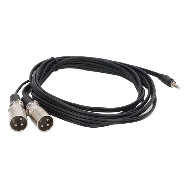 3.5mm Male to Dual XLR Male Cable 10 Feet TRS to Dual XLR Y Splitter Stereo Microphone Adapter Cable for Speaker MP3 MP4 - Image 4
