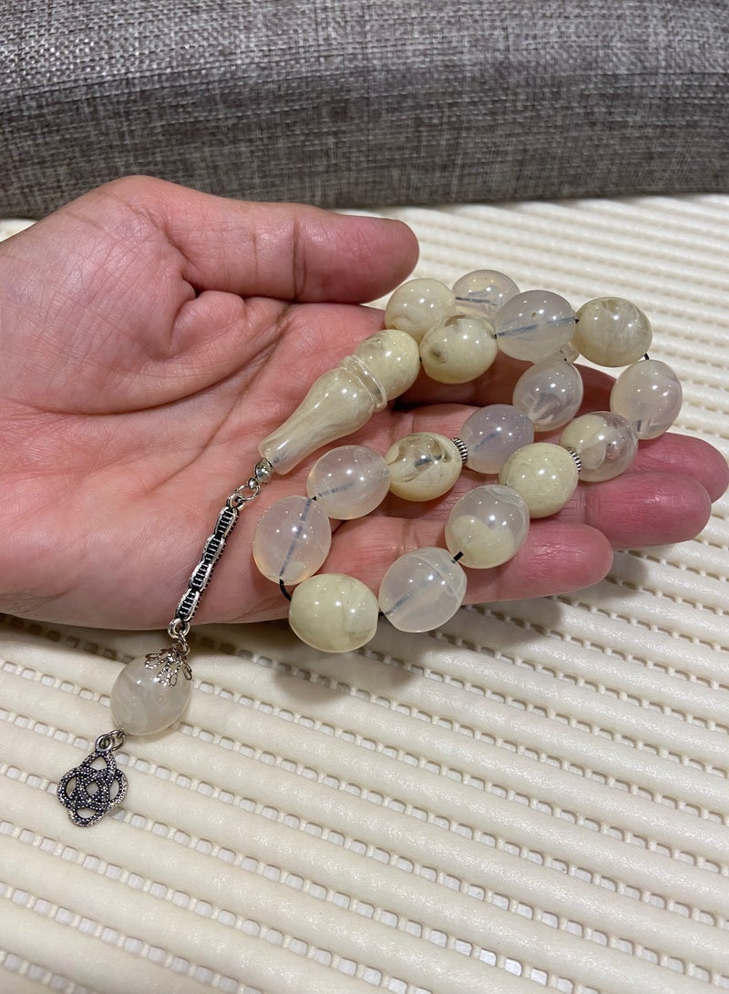 Faturan Prayer Beads For Men 17 Beads Size 13.5mm*15.5mm - Image 1