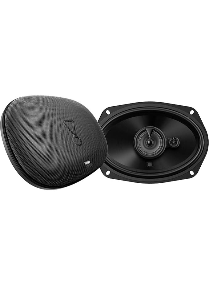 JBL Stage2 GEN2 965M 3-Way Oval Car Speaker 152 x 229 mm (6 x 9 Inches): Harman Kardon Car HiFi with 70 W RMS and 560 W Max Oval Car Boxes with Grid - Pair - Image 1