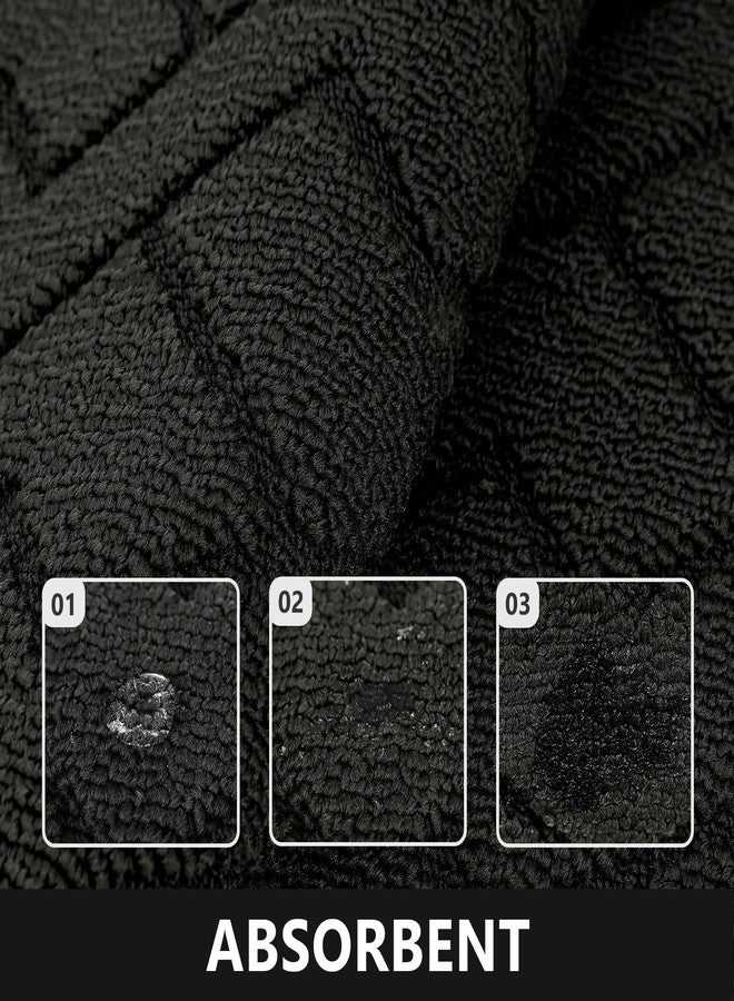 hicorfe Kitchen Runner Rugs and Mats Sets,2 Pieces Absorbent Non-Slip Kitchen Rug,Comfort Kitchen Mat for Floor,Washable for Kitchen,Hallway,Office,Sink,Laundry(20"x48"+20"x32",Black) - Image 5