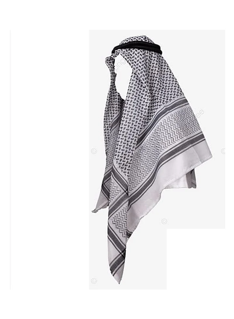Caprisious Ghutra Complete Set for Men - Premium Arab Fashion Keffiyeh & Head Ring Agal Iqal | Arabian Scarf Shaykh Boys Headwear One Size