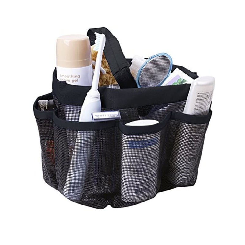 SHREVI Quick Dry Hanging Toiletry and Bath Organizer with 8 Storage Compartments, Shower Tote, Mesh Shower Caddy, Perfect Dorm, Gym, Camp & Travel Tote Bag Multicolor - Image 1