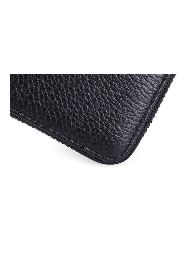 Calfskin Leather Card Holder Black - Image 4