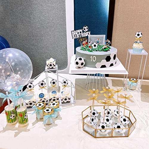 Qoadwem Soccer Cake Topper,14pcs Soccer Players Toys Football Cake Topper Decorations Soccer Ball Soccer Player Cake For Soccer Party Theme DecorationsMen Boy Birthday Cupcake Topper - Image 5