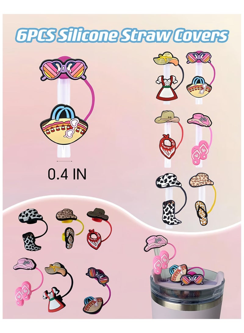 SOLARAE Straw Cover Cap for Trumbler Cup 30&40 Oz 10 mm Drinking Straw Topper, Cartoon Straw Cover Cap for Stanley Tumbler, Reusable Silicone Straw Covers, Cute Trumbler Cup Accessories (Hat) - Image 2