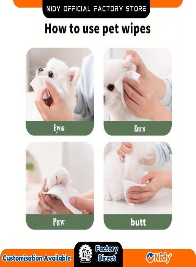 STORE77 Nidy® Disposable Pet Towel - Super Absorbent, High Water Retention, Quick Dry Dog Towel | Puppy Drying Sheet, Portable Pet Grooming Pet Cleaning Wipes Pack of 50 (50 GSM, 20x20 CM 7.9X7.9 INCH) - Image 4