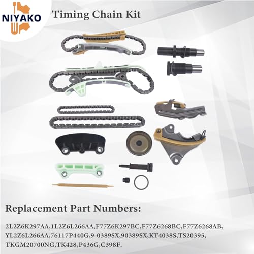 Niyako Timing Chain Kit Replacement# KT4038S TS20395 9-0389SX 2L2Z6K297AA TK428 Fit 1997-2010 Explorer Mustang Ranger Mazda B4000 Mercury 4.0L - Image 3